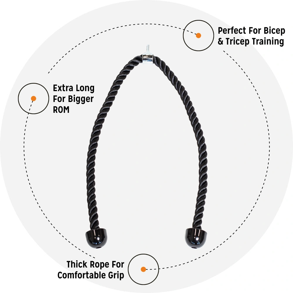 Long tricep rope sale