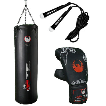 Package Punching bag with gloves & rope