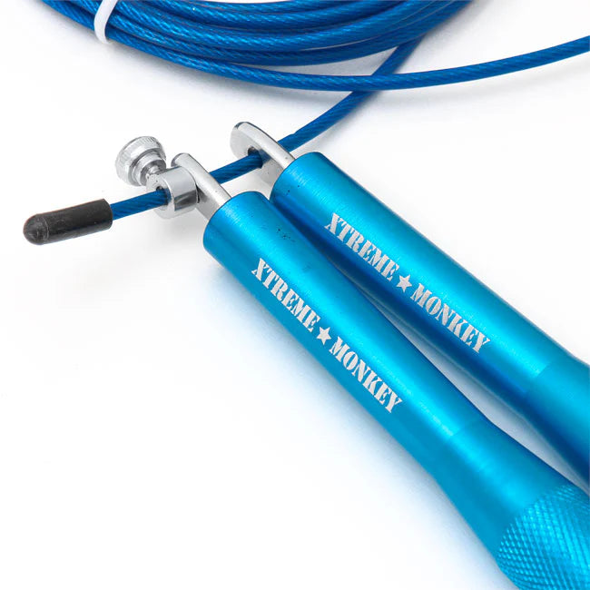 XM FITNESS ALUMINUM CABLE SPEED JUMP ROPE - BLUE