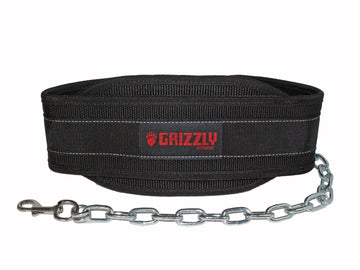 Grizzly Fitness Nylon Pro Dip and Pull Up Belt with 36" Chain