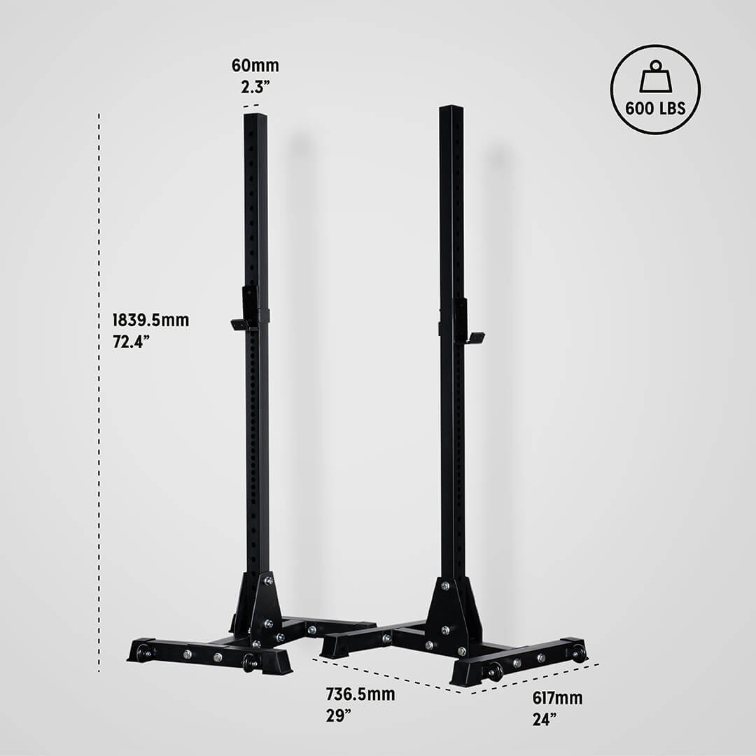 Squat Stands Pairs - BOS (2.3''x2.3'' - 5/8'' holes)